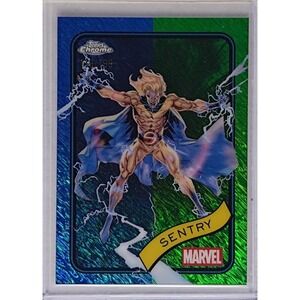 2025 Topps Chrome Marvel Sentry Blue & Green Shimmer‎ Refractor /199 #168